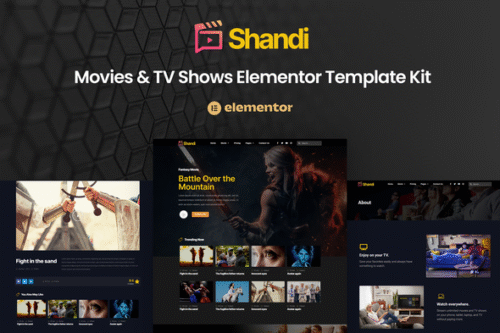 best Shandi movie studio Elementor template kit download