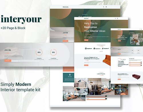 Interyours - Home Interior Design Elementor Template Kit