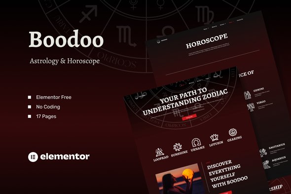Boodoo - Astrology & Horoscope Elementor Template Kit Boodoo - Astrology & Horoscope Elementor Template Kit