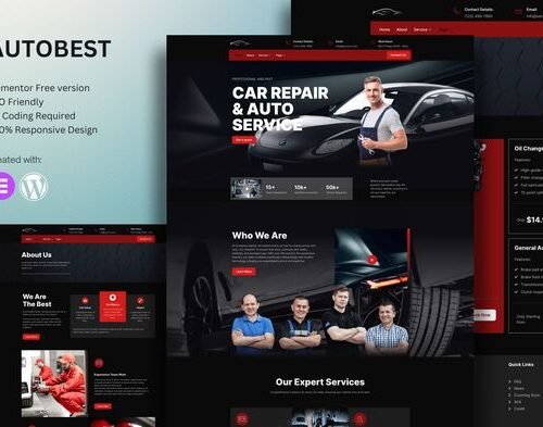 Autobest Car Repair & Auto Service Elementor Template Kit