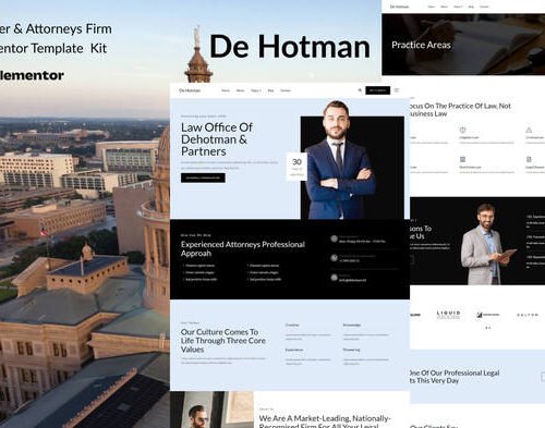 DeHotman - Laywer & Attorney Firm Elementor Template Kit