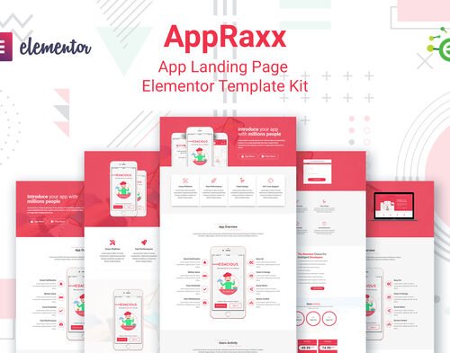 AppRaxx - App Landing Page Elementor Template Kit