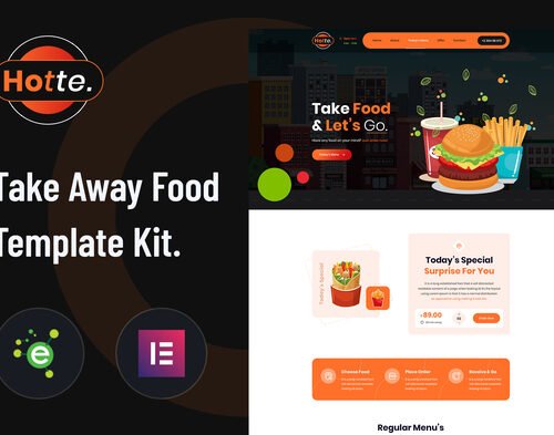 Hotte - Take Away Food Elementor Template Kit