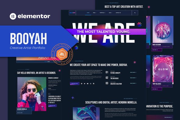 Booyah - Creative Artist Portfolio Elementor Template Kit Booyah - Creative Artist Portfolio Elementor Template Kit