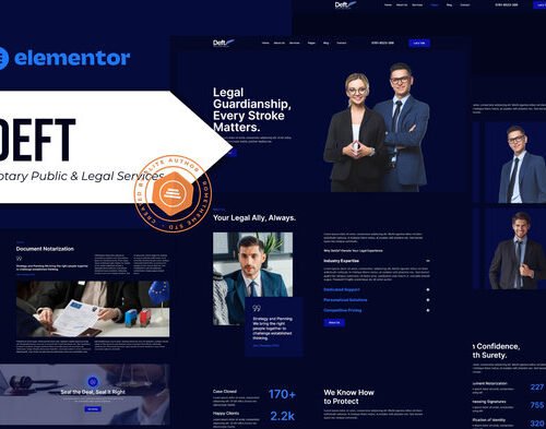 Deft - Notary Public & Legal Services Elementor Template Kit