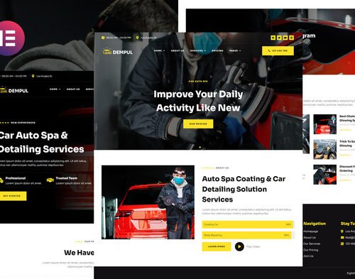 Dempul - Car Auto Spa & Detailing Services Elementor Template Kit