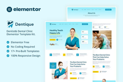 best Dentique dental clinic website template download