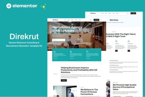 best HR consulting Elementor template download