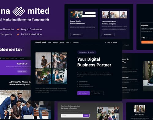 Dinamited - Digital Marketing & Business Elementor Template Kit