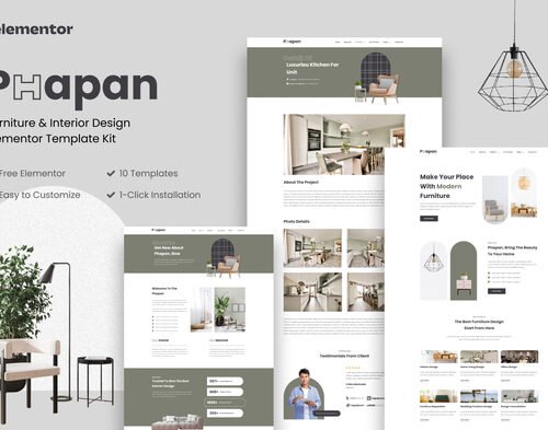 Phapan - Furniture & Interior Design Elementor Template Kit