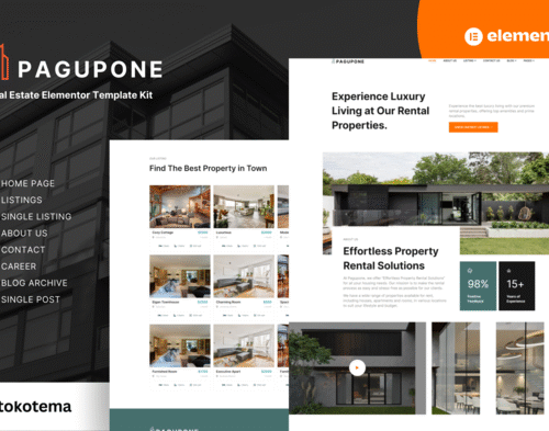 Pagupone - Real Estate Agency & Listing Elementor Template Kits