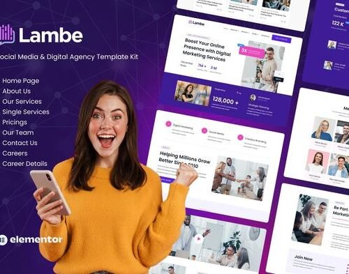 Lambe - Digital Marketing Agency Elementor Template Kits