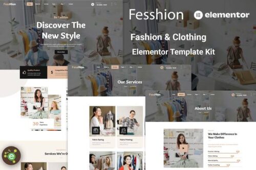 best fashion Elementor template kit instant download