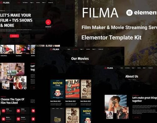 Filma - Film Maker & Movie Streaming Services Elementor Template Kit