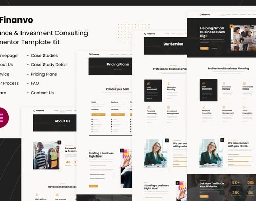 Finanvo | Finance & Investment Consulting Elementor Template Kit