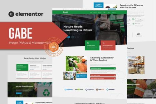 best waste management website template instant download