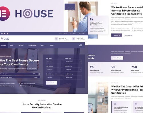 Housec - Smart Home Security Service Elementor Template Kit