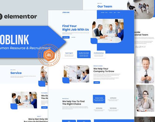 Jobslink – Human Resource & Recruitment Agency Elementor Template Kit