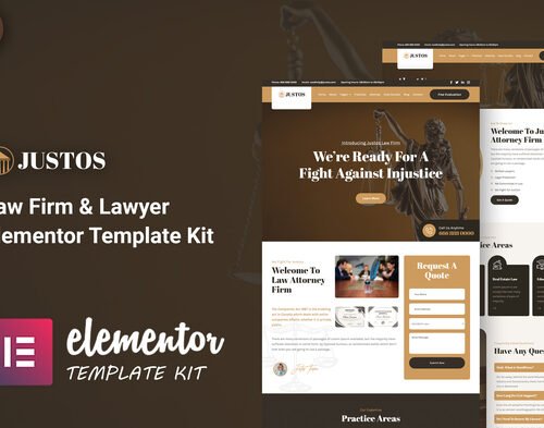 Justos - Law Firm & Lawyer Elementor Template Kit