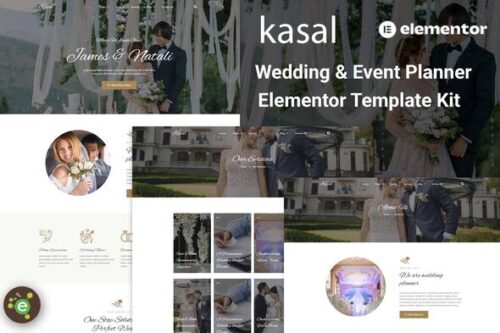 best wedding planner Elementor kit instant download
