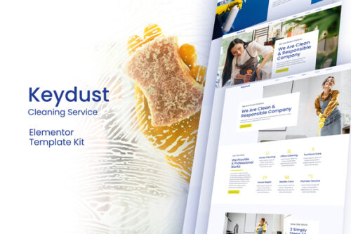 best cleaning service Elementor template kit download