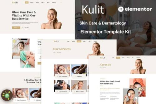 best dermatology Elementor template kit instant download