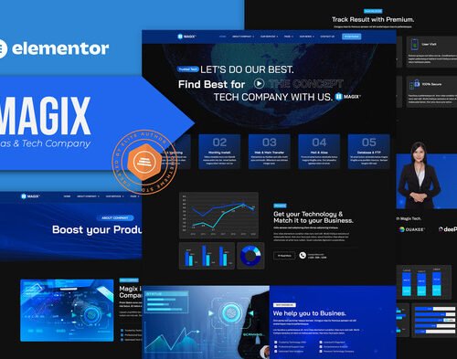 Magix - Saas & Tech Company Elementor Template Kit