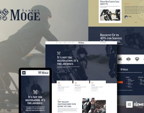 Moge - Motorcycle Repair & Service Elementor Template Kit