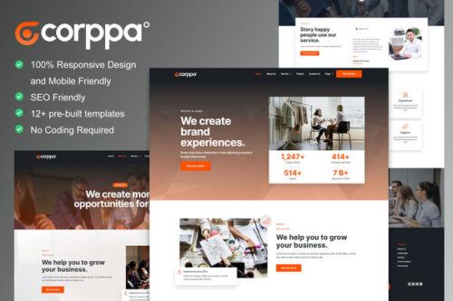 best business portfolio Elementor template kit download