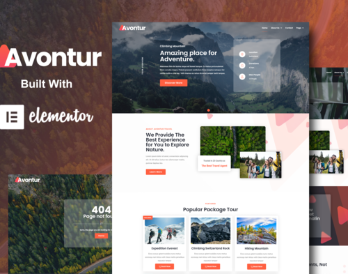 Avontur - Modern Tour & Travel Elementor Template Kit