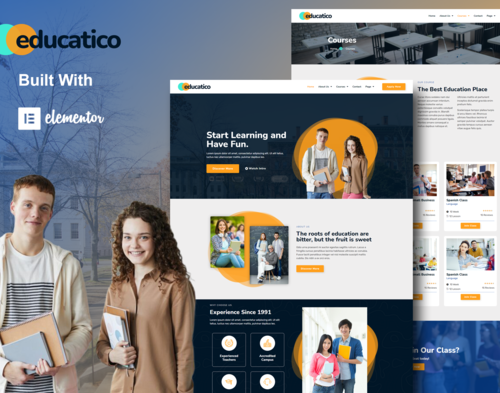 Educatico - Education School & Online Courses Elementor Template Kit