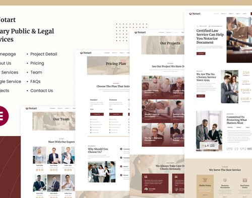 Notart | Notary Public & Legal Services Elementor Template Kit