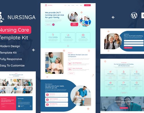 Nursinga -  Nursing Home Care & Medical Elementor Template Kit
