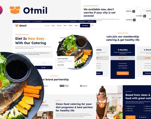 Otmil - Diet & Clean Food Catering Services Elementor Template Kit