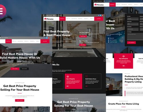 Peruma - Real Estate & Property Listing Elementor Template Kit
