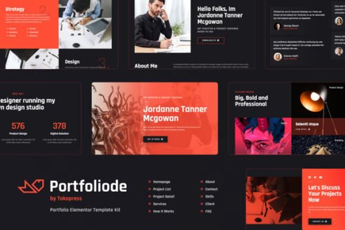 Portfoliode | Personal CV/Resume & Portfolio Elementor Template Kit