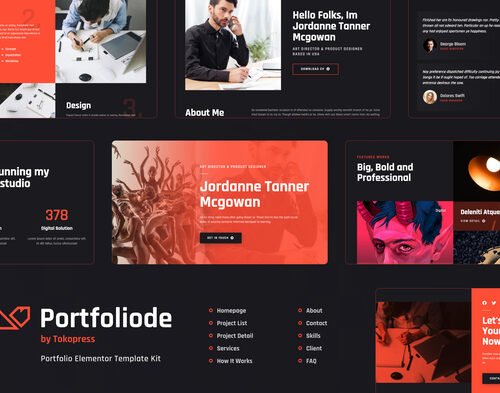 Portfoliode | Personal CV/Resume & Portfolio Elementor Template Kit