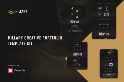 best creative portfolio Elementor template kit instant download
