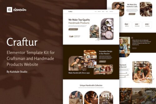 best craftsman website template for artisans instant download