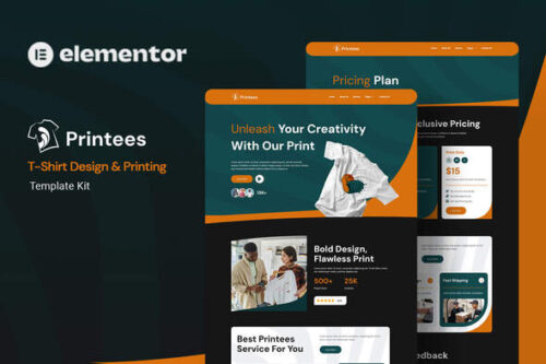 best Printees t-shirt printing website template download