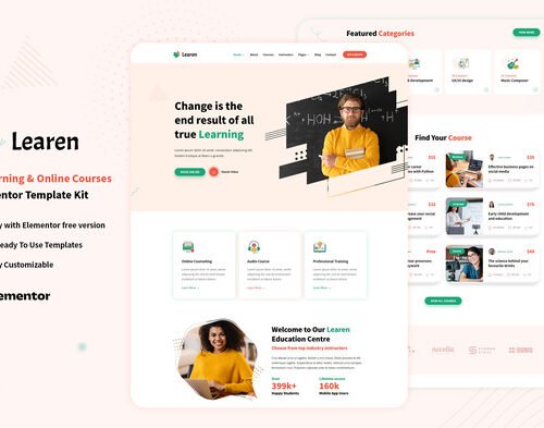 Learen - E-Learning & Online Courses Elementor Template Kit