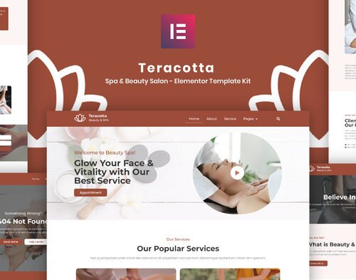 Teracotta - Spa & Beauty Salon - Elementor Template Kit