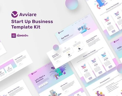 Avviare Start Up Business Elementor Template Kit