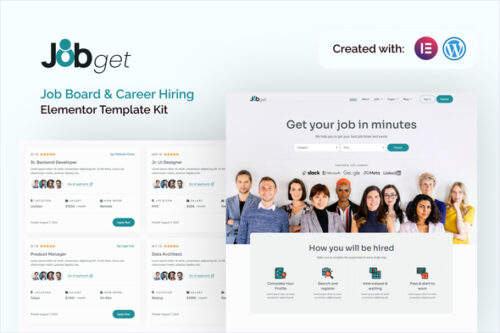best job board Elementor template kit instant download
