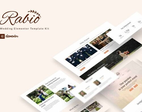 Rabio - Wedding Event Organizer Elementor Template Kit