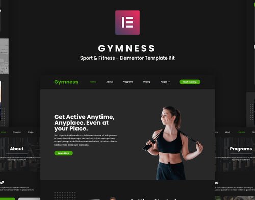 Gymness - Sport & Fitness Elementor Template Kit