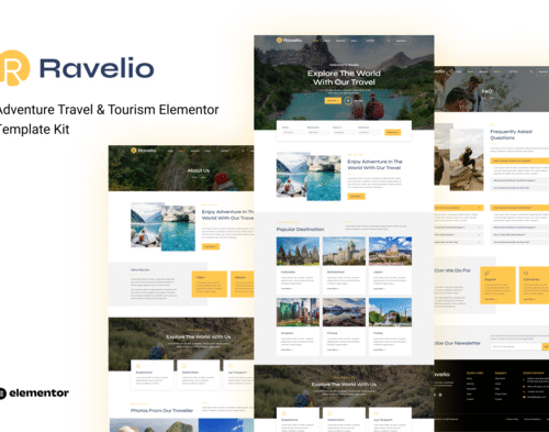 Ravelio - Adventure Travel & Tourism Elementor Template Kit