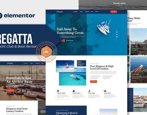 Regatta - Yacht Club & Boat Rental Elementor Template Kit