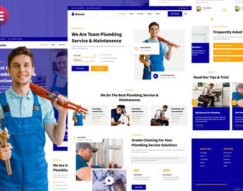 Rocee - Plumbing Service & Maintenance Elementor Template Kit