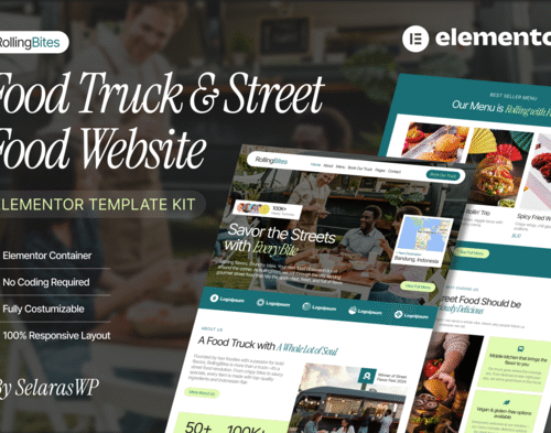 RollingBites - Food Truck & Street Food Elementor Pro Template Kit